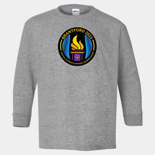 Logo Gildan Youth Printed Long Sleeve Thumbnail