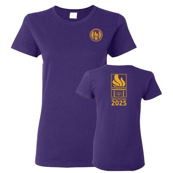 Back Flame Gildan Womens Printed T-Shirt Thumbnail