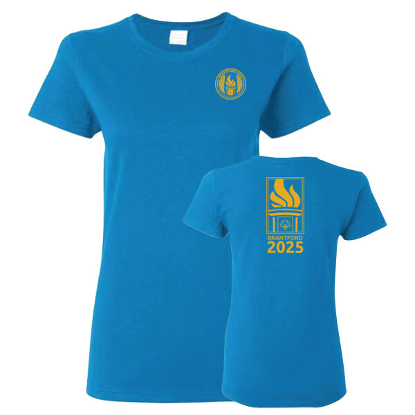 Back Flame Gildan Womens Printed T-Shirt Thumbnail