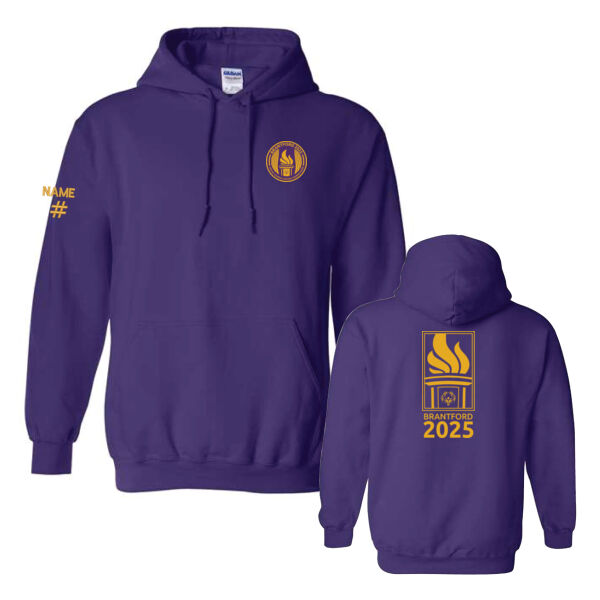 Back Flame Gildan Unisex Printed Hoodie Thumbnail