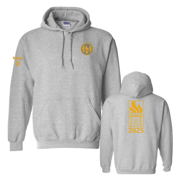 Back Flame Gildan Unisex Printed Hoodie Thumbnail