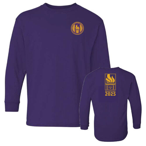 Back Flame Gildan Youth Printed Long Sleeve Thumbnail