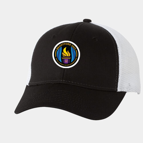 Valucap White Patched Mesh Back Trucker Cap Thumbnail