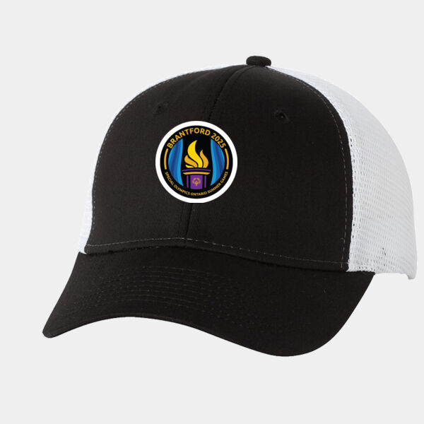 Valucap White Patched Mesh Back Trucker Cap Thumbnail